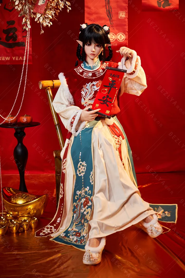163cm (5ft4) F-Чашка Легкая Силиконовая Секс-кукла Голова с подвижной челюстью Calla